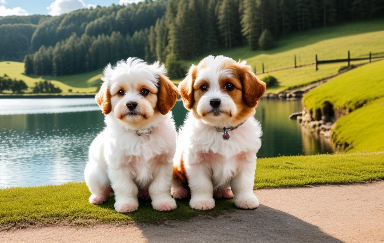 Cavachons dog in Beautiful Backgrounds